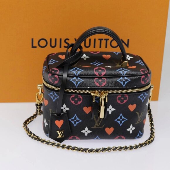 LOUIS VUITTON Monogram Game On Vanity PM Hand Bag Black - Picture 1 of 15
